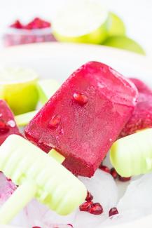 Easy Pomegranate-Lime Popsicles (2-Ingredients)