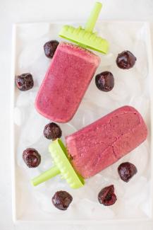 Vegan Cherry Coconut Popsicles